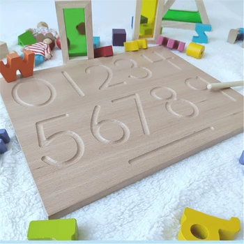 Dřevo Abeceda Trasování Desky z Montessori Písmena Dřevěná Písmena Velkým Písmem Dopisy Batole Předškolní Reverzibilní Velká písmena