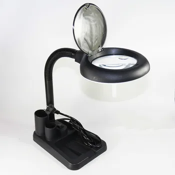EU US UK AUS Plug Řemesla Sklo Objektivu 40 LED Stolní Lupa Lampa s 5X 10X Zvětšovací Stolní Lupa Opravy Nástroje