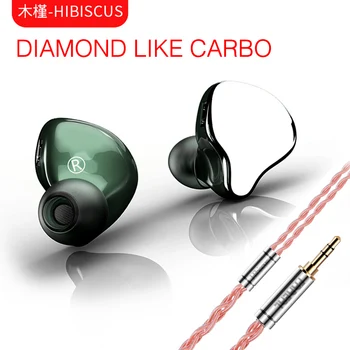 FAAEAL Ibišek Diamond Like Carbon Membránu, Dynamická hi-fi V Ear Sluchátka Monitor Fáze IEM Sluchátko Pokovování Kovů
