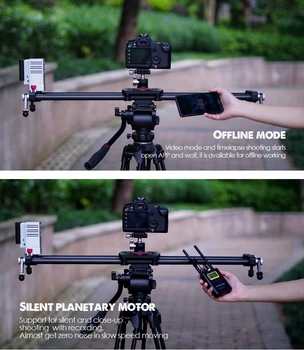 Fotografování Bluetooth Uhlíku Camera Slider APLIKACE Motorový TimeLapse Elektrické Zpoždění Trati Železniční Slide pro Canon DSLR Youtube Video