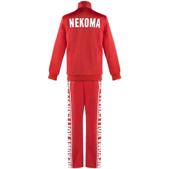 Haikyuu Nekoma Vysoké Bunda+Kalhoty Cosplay Jednotné Kuroo Tetsurou Kozume Kenma Kostým Set Volejbalového Týmu Red Sportovní Oblečení Uniforma