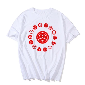 Harajuku Legrační Oblečení Bílé O-neck Casual Dámské Topy Trička Trička dámská trička 2020 Unisex Naruto Tisk Nejvyšší Ženské T-shirt