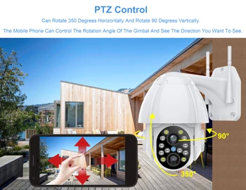 HD 1080P Dual-Objektiv PTZ Kamera Wifi Venkovní Automatické Sledování Cloud CCTV, Domácí Bezpečnostní IP Kamera 2MP Audio Speed Dome Kamery
