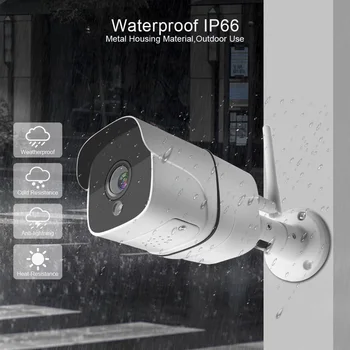 HD 1080P Wi-fi Domácí Bezpečnostní IP Kamera Bezdrátová Venkovní obousměrné Audio 2MP Kulka Vodotěsný Fotoaparát pro Noční Vidění IR 20M ONVIF APLIKACE