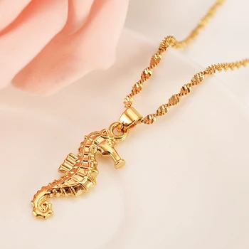 Hippocampus Šperky set Vodních živočichů Zlaté Barvy PNG Seahorse Jewellerfor Ženy Papua-Nová Guinea Tradiční strana Šperky Dárkové