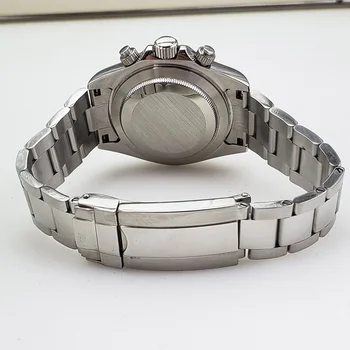 Hodinky Chronograf quartz hodinky 39mm safírové sklo pouzdro z nerezové oceli 316L náramek A7