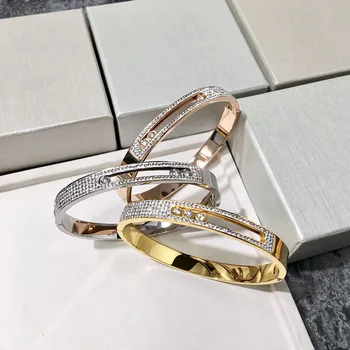 Horké módní titanové oceli ženské náramek šperky smart odnímatelný lesklý osobnosti pop styl dárek milence dárek 2019 nové