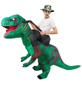 Hot Dospělý T-REX Dinosaurus Nafukovací Kostým Chodit Maskot Nafouknutý Oděv, Kostým Karneval Halloween Cosplay Kostým pro Muže, Ženy