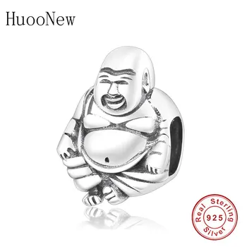 HuooNew Fit Originální Pandora Kouzlo Náramky 925 Sterling Silver, Buddha Řemeslo Portrét Korálky Módní Šperky Berloque
