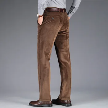 ICPANS Ležérní Pánské Manšestrové Kalhoty Rovné Pravidelné Obchodní Ležérní Kalhoty Klasické Zahustit Kalhoty Mužské 2020 Podzim
