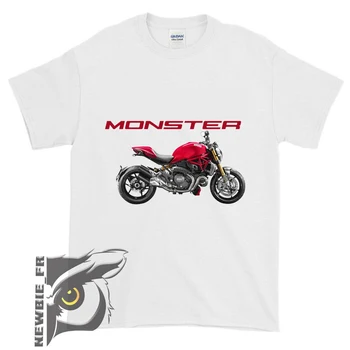 Itálie Motorrad 1199 Monster 821 Red Motorcycle Logo 2019 Muži Hip Hop Móda Ležérní Tričko pro Muže Značkové Tričko