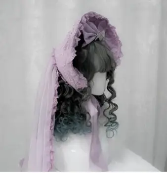 Japonské sladké lolita bnt klobouk/KC/odznak/boční klip kawaii dívka gothic lolita pokrývky hlavy loli cosplay