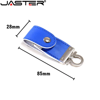 JASTER USB 2.0 módní kožený USB flash disk kožešinové klíčenky pendrive 16GB 32GB komerční memory stick 4GB 64GB kreativní dárek