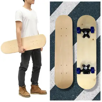 Jednoduché DIY Dřeva Požitek Sportovní Prázdné Skateboard Paluby Dvojité Konkávní Palubě Soutěž Řemesla Dvakrát prknech Dekorace