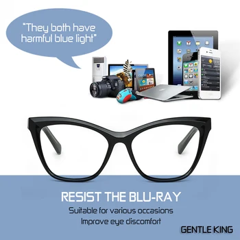 JEMNÝ KRÁL DESIGNU ZNAČKY Ultralight TR90 Anti Blue Light Blokuje Brýle Muži Náměstí Optika Rámu Počítač Jasné Brýle Ženy