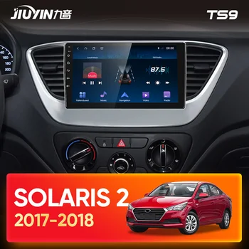 JIUYIN Typ C Auto Rádio Multimediální Video Přehrávač, GPS Navigace Pro Hyundai Solaris 2 2017 - 2018 Android Č. 2din 2 din dvd