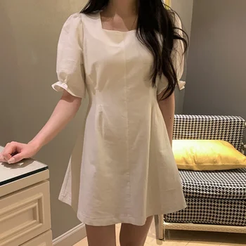 Jižní Koránu Oblečení Cute Chic Šaty Bílé Horké Prodej Ženy Flhjlwoc Japonské Datum Dívky Sladké Line Malé Černé Šaty 5503