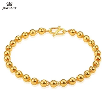 JLZB 24K Ryzího Zlata Náramek, Skutečný 999 Solid Gold Náramek Chytrý, Elegantní Hladké Korálky Módní Klasické Jemné Šperky Hot Prodej Nové 2020