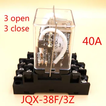 JQX-38F/3Z high power 3 otevřený 3 zavřete relé 48V 220V vysoce aktuální intermediate tři fáze elektromagnetické relé 40A