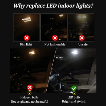 KAMMURI 18Pcs LED Lampa Interiér stropní Světlo Kit Pro Mercedes Benz C class W204 Sedan C180 C200 C220 C250 C300 C350 (2008-)