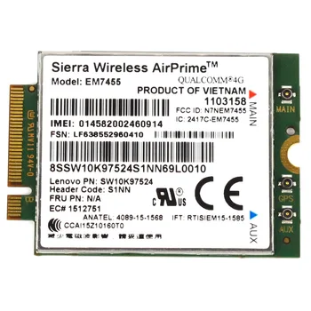 Karty pro Lenovo 00JT545 Sierra wireless AirPrime Gobi6000 EM7455 4G LTE NGFF Karty
