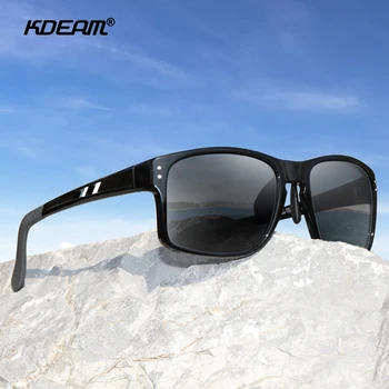 KDEAM TR90 Materiál Polarizované sluneční Brýle Muži Sportovní Obdélník Rám Sluneční Brýle Jízdy Ženské oculos de sol XL Velikost KD524