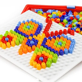 Kompozitní Intelektuální Hračky Houba Nail Kit Hračky pro Děti Dárky DIY Mozaika Obrázek Puzzle Vzdělávací Hračky pro Děti