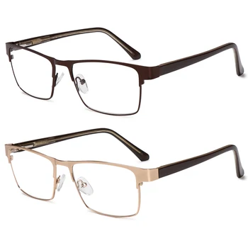 Kovové Obchodní Brýle Na Čtení Anti-Modré Světlo Brýle Titanové Slitiny Rám Dalekozrakosti Brýle Ochrana Očí Péči O Brýle