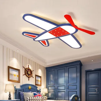 Kreativní letadlo ve tvaru LED Stropní Lustr Moderní Ložnice dětský Pokoj Domácí Dekoraci, lampa YHJ020614