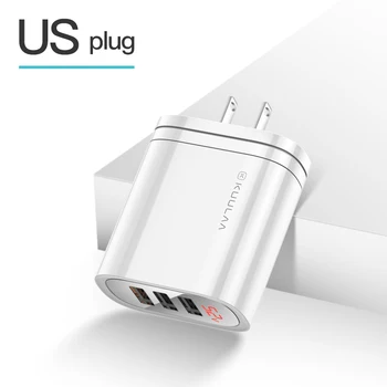 KUULAA 18W QC3.0 USB Rychlá Nabíječka 3 Nabíjecí Port, Celkový Výkon 30W Bezpečný Nabíječka Pro Huawei Redmi Iphone Sumsang Aktuální Zobrazení