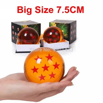 Křišťálové Koule 7,5 CM Velké, Velikost 1 2 3 4 5 6 7 Hvězda Koule Klasické Akční Figurky, Hračky Nové V Dárkové