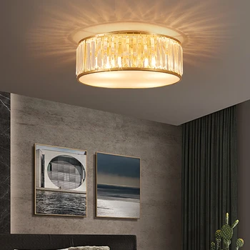 LED Křišťálové Stropní Světlo, Moderní Měď Vnitřní Osvětlení, Svítidla, bytové Dekorace Kulatý Stropní Svítidla Pro Obývací Pokoj Ložnice