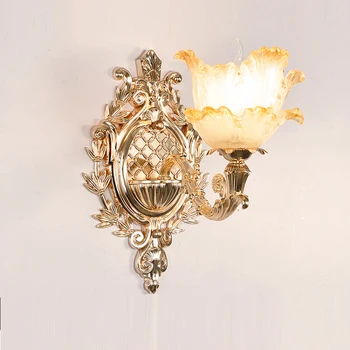 Led Nástěnné Světlo Zlaté Lampy Skleněné Nástěnné Svítidlo Vintage Koupelna Svítidla Nástěnná Svítidla Ložnice Svítilny, Noční Osvětlení