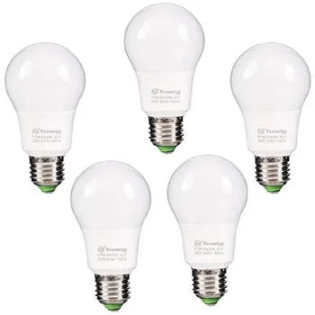 LED žárovka, A60 11W E27 studené bílé světlo 6400K, 880LM (5 jednotek) [Třída Energetické Účinnosti A +]