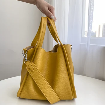 Ležérní koš ženy kabelky návrhář velká kapacita tašky přes rameno luxusní matné pu kůže crossbody taška velký kbelík pytel peněženky