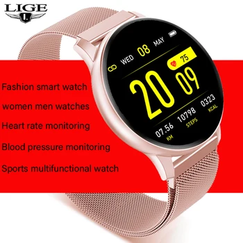 LIGE 2020 Nové Chytré Hodinky Ženy Muži Srdeční Frekvence, Krevní Tlak Informace Připomenout Sportovní Multifunkční Vodotěsné Smartwatch+Box