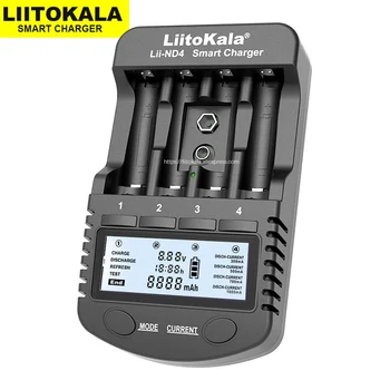 LiitoKala Lii-ND4, NiMH/Cd, nabíječka aa, aaa nabíječka LCD Displej a Testovat kapacitu baterie 1.2 V aa, aaa a 9V baterie.