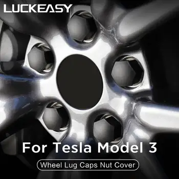 LUCKEASY pro Tesla Model 3 2017-2021 Aero Kola Cap Kit Centru Cap Set a Kolo Lug Matice Kryt 20KS