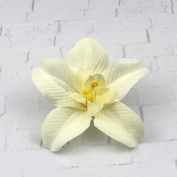 Lulang Bílé 15pcs 8 cm Umělé Simulace Dekorativní Květina Orchidej Cattleya Thai Orchid Hedvábí Květina Hlavy v Hromadné DIY Svatbu