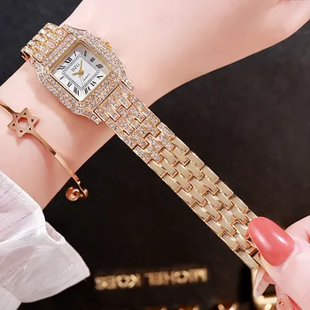 Luxusní hvězdné nebe Římské náměstí ocelový pás hodinky pozitivní drahokamu dámské hodinky módní student hodinky high-end quartz hodinky
