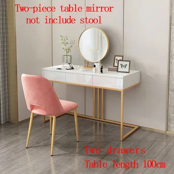 Luxusní Prádelník, Stůl, Zrcadlo, Židle S Toaletním Stolkem Make-Up Stolice Zásuvek Moderní Tocador Mesa Sestava Ložnice Evropě