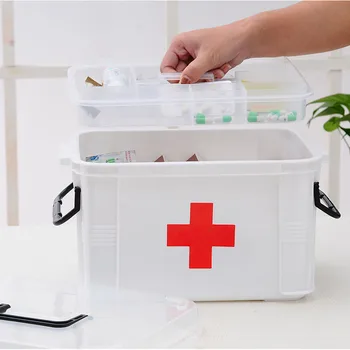 Lékárnička Přenosná Nouzová Schránka Domácí Přenosná Medicíny Box Plastový Úložný Box Nemocniční Lékárně Venkovní Cestování