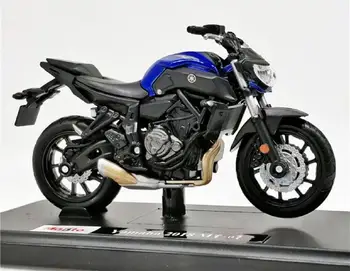 Maisto 1:18 Yamaha 2018 MT-07 Motocykl Bike Diecast, Model Nový v Krabici
