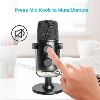 MAONO AU-902 USB Kondenzátorový Mikrofon, Kardioidní Sreaming mikrofon Podcast Studio Mic Kovové Nahrávání microfone pro YouTube, Skype