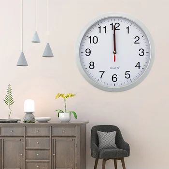 MAX HOME Radio Clock Domova Zářící Dekorativní Hodiny Nástěnné Kulaté Hodiny, Hodiny, Tichý Moderní Obývací Pokoj Jehly na Míru