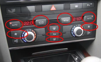 MMI klimatizace panel tlačítka Multimediální přepínač Auto Econ nastavení tlačítko pro audi A6 C6 2005 2006 2007 2008 2009 2010
