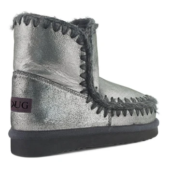 Moug zimní boty ženy sníh boty originální mini eskymák tenisky ručně vyráběné ovčí platformě dámské ankle boot
