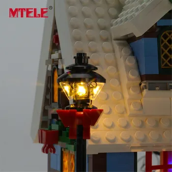 MTELE Značka LED Světlo Up Kit Pro Creator 10229 Winter Village Cottage