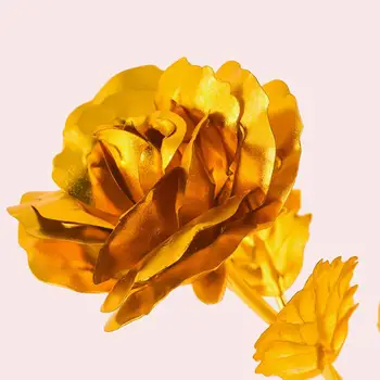 Módní 24k Gold Fólie Pokovené Rose Kreativní Dárky Netrvá Věčně Růže pro Milence Svatební Valentine Den Dárky Domů Dekorace