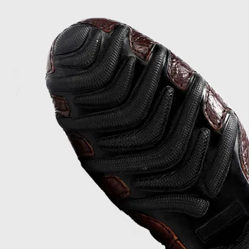 Módní Kvalitní Pravé Kůže Muži Boty ležérní boty Krokodýlí vzor Muži Obuv Mužské Kotníkové Černé boty zapatos de hombre